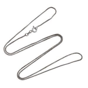 Estate Italy Sterling Silver 925 1.0mm Box Chain Necklace 20"